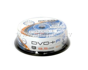 Diski DVD-R DL 8.5Gb, apdrukjami, Cakebox 25gab.
